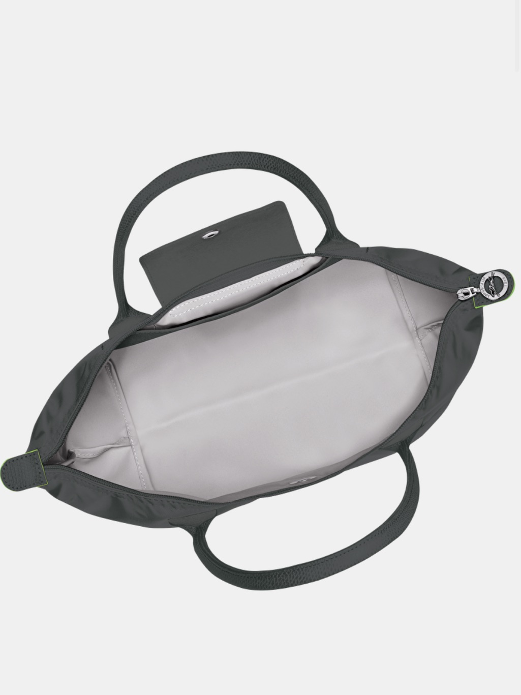 Nwt Longchamp Le Pliage Green Line Large Nylon Tote Bag In Graphite — image 7 of 8